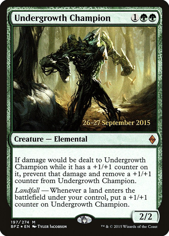 Undergrowth Champion (Prerelease Promo) [Battle for Zendikar Prerelease Promos] | Card Citadel