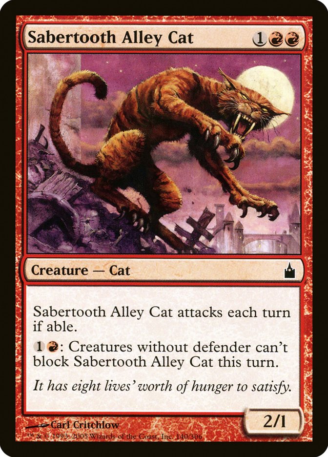 Sabertooth Alley Cat [Ravnica: City of Guilds] | Card Citadel