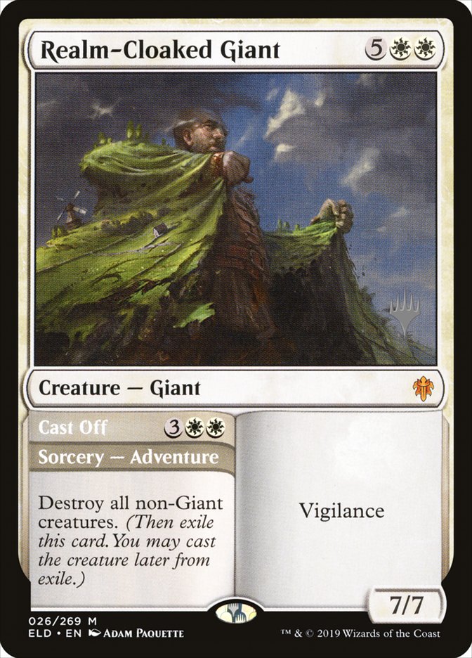 Realm-Cloaked Giant // Cast Off (Promo Pack) [Throne of Eldraine Promos] | Card Citadel