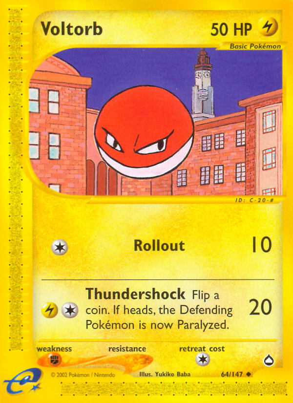 Voltorb (64/147) [Aquapolis] | Card Citadel