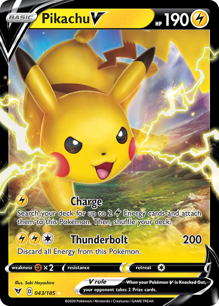 Pikachu V (043/185) [Sword & Shield: Vivid Voltage] | Card Citadel