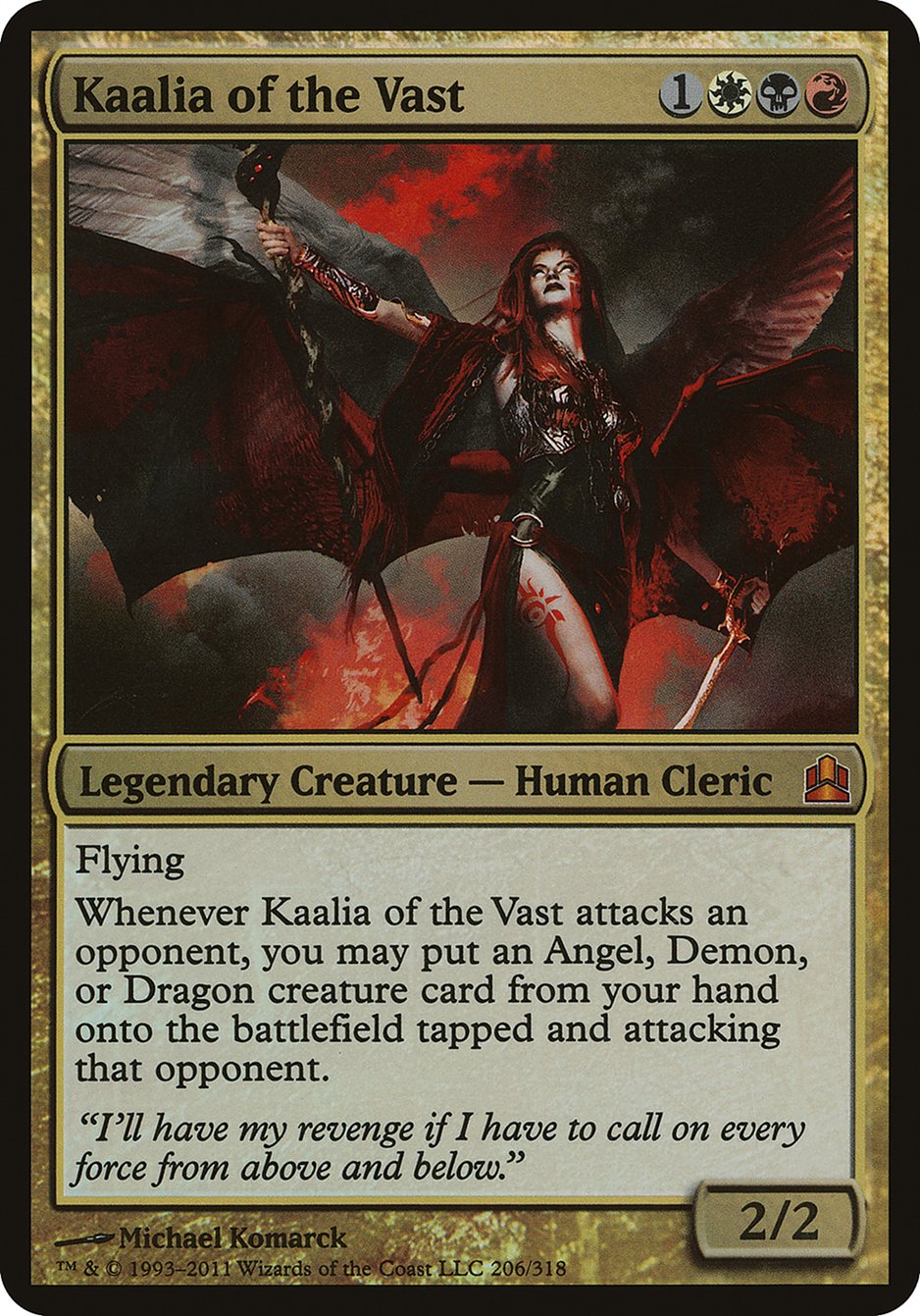 Kaalia of the Vast (Oversized) [Commander 2011 Oversized] | Card Citadel