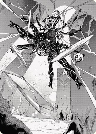 Kaito, Dancing Shadow 2 Art Card [Phyrexia: All Will Be One Art Series] | Card Citadel