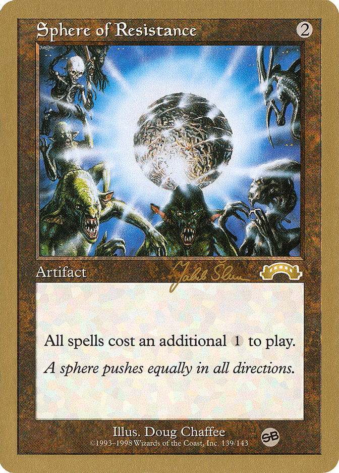 Sphere of Resistance (Jakub Slemr) (SB) [World Championship Decks 1999] | Card Citadel