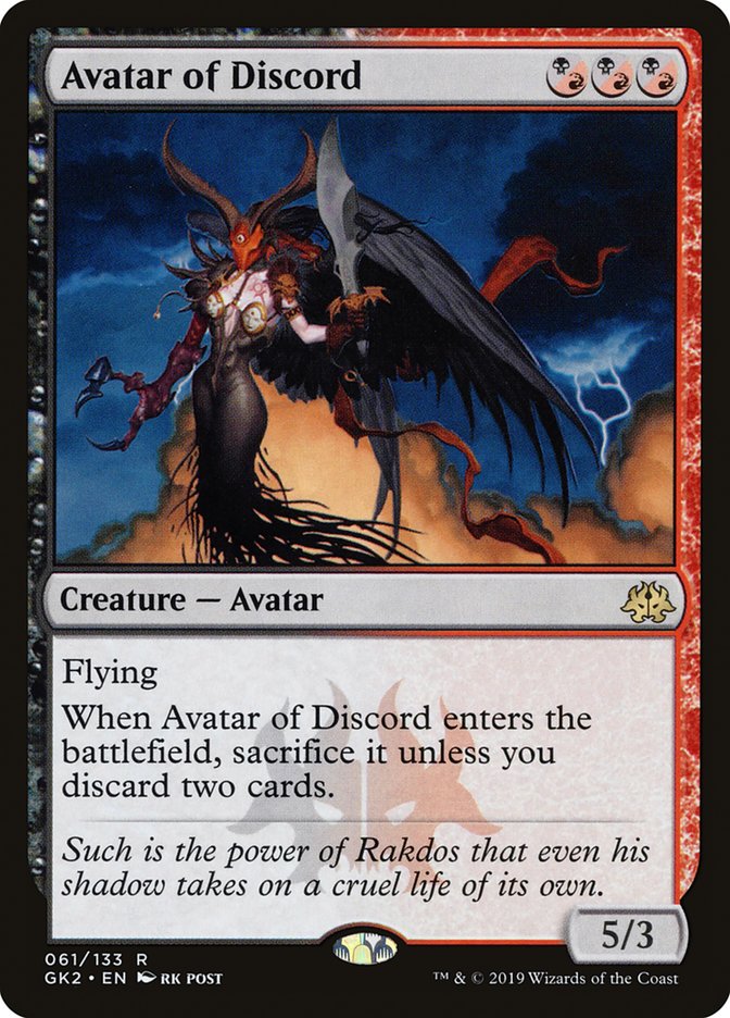 Avatar of Discord [Ravnica Allegiance Guild Kit] | Card Citadel