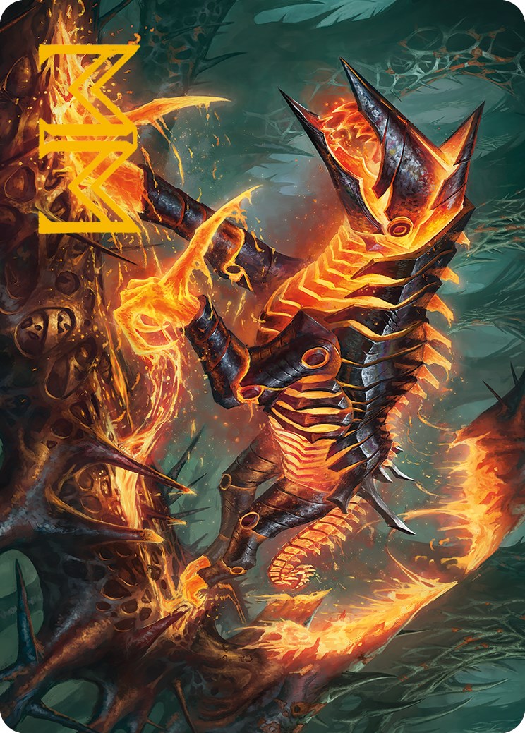 Kuldotha Cackler Art Card (Gold-Stamped Signature) [Phyrexia: All Will Be One Art Series] | Card Citadel