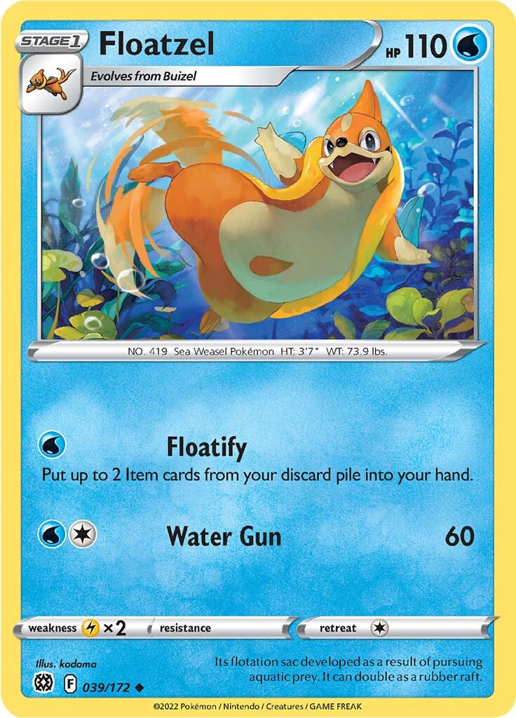 Floatzel (039/172) [Sword & Shield: Brilliant Stars] | Card Citadel