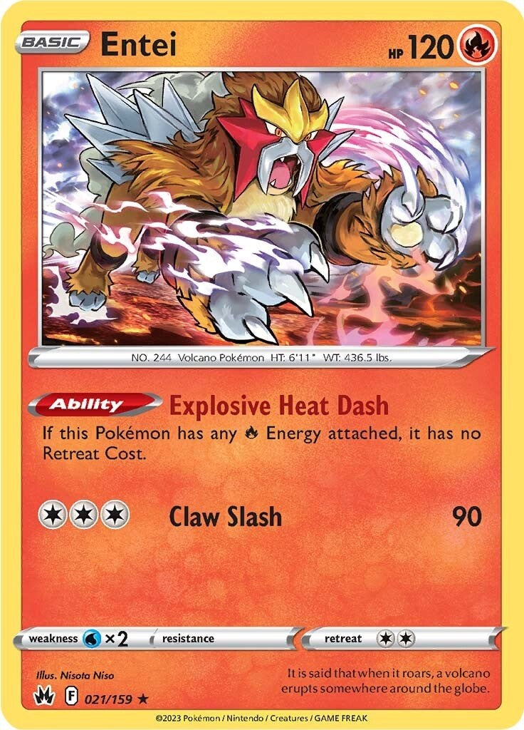 Entei (021/159) [Sword & Shield: Crown Zenith] | Card Citadel