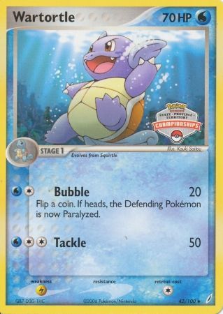 Wartortle (42/100) (States Championship Promo) [EX: Crystal Guardians] | Card Citadel