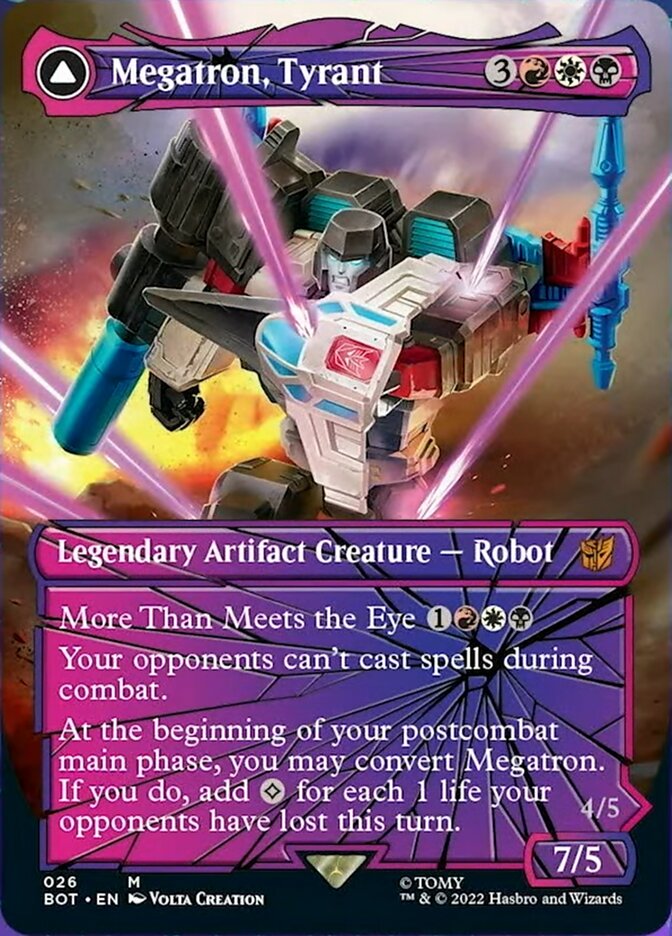 Megatron, Tyrant // Megatron, Destructive Force (Shattered Glass) [Transformers] | Card Citadel