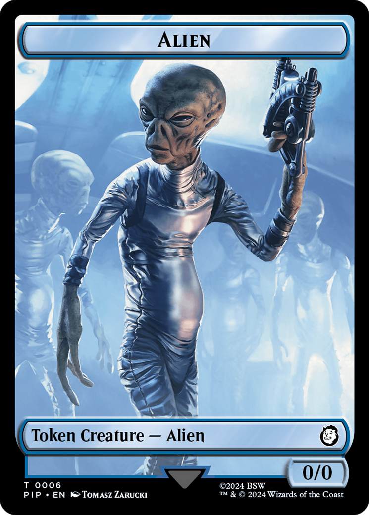 Radiation // Alien Double-Sided Token [Fallout Tokens] | Card Citadel