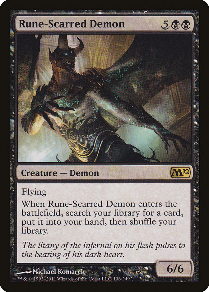 Rune-Scarred Demon [Magic 2012] | Card Citadel