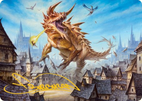 Tarrasque Art Card (Gold-Stamped Signature) [Dungeons & Dragons: Adventures in the Forgotten Realms Art Series] | Card Citadel