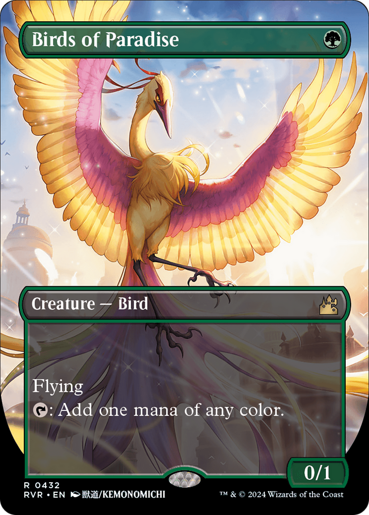 Birds of Paradise (Anime Borderless) [Ravnica Remastered] | Card Citadel