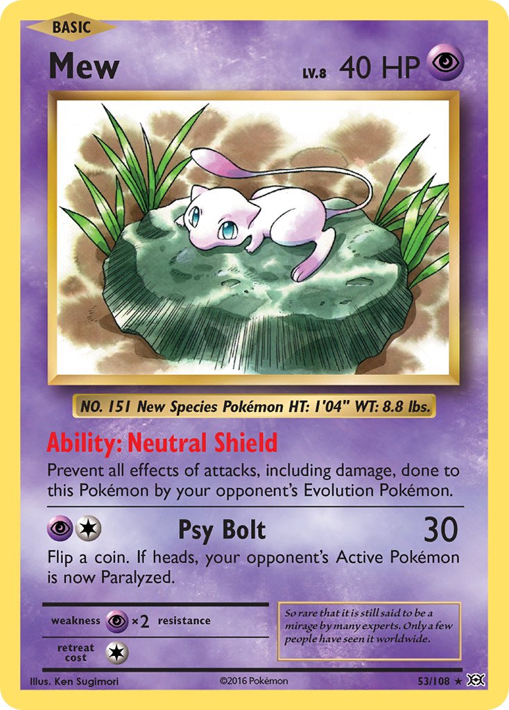 Mew (53/108) (Theme Deck Exclusive) [XY: Evolutions] | Card Citadel