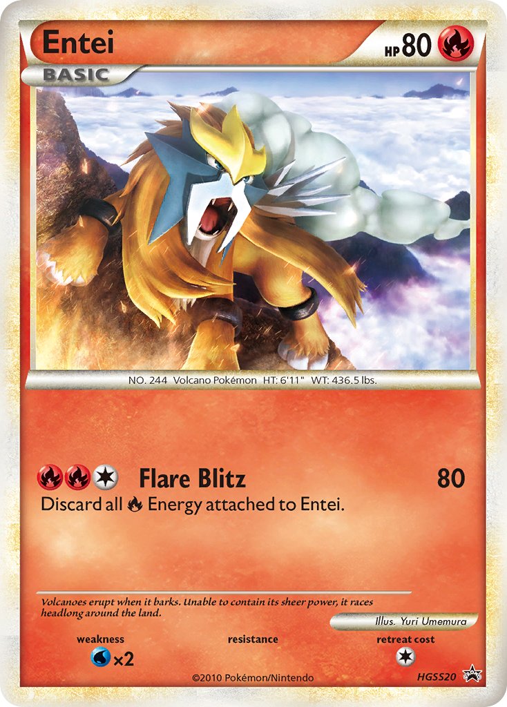 Entei (HGSS20) [HeartGold & SoulSilver: Black Star Promos] | Card Citadel