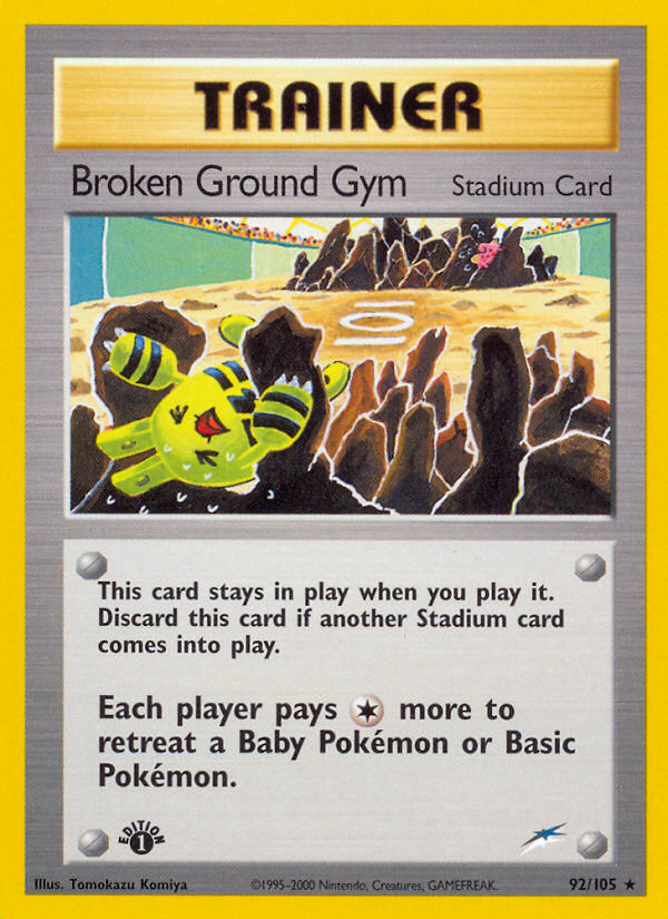 Broken Ground Gym (92/105) [Neo Destiny 1st Edition] | Card Citadel