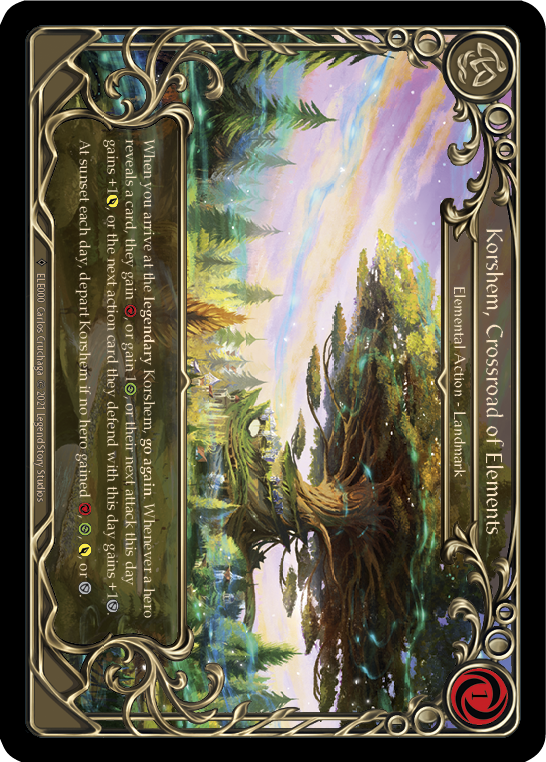 Korshem, Crossroad of Elements [U-ELE000] Unlimited Rainbow Foil | Card Citadel