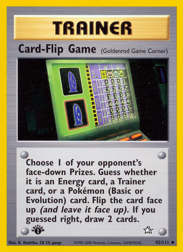 Card-Flip Game (92/111) [Neo Genesis 1st Edition] | Card Citadel