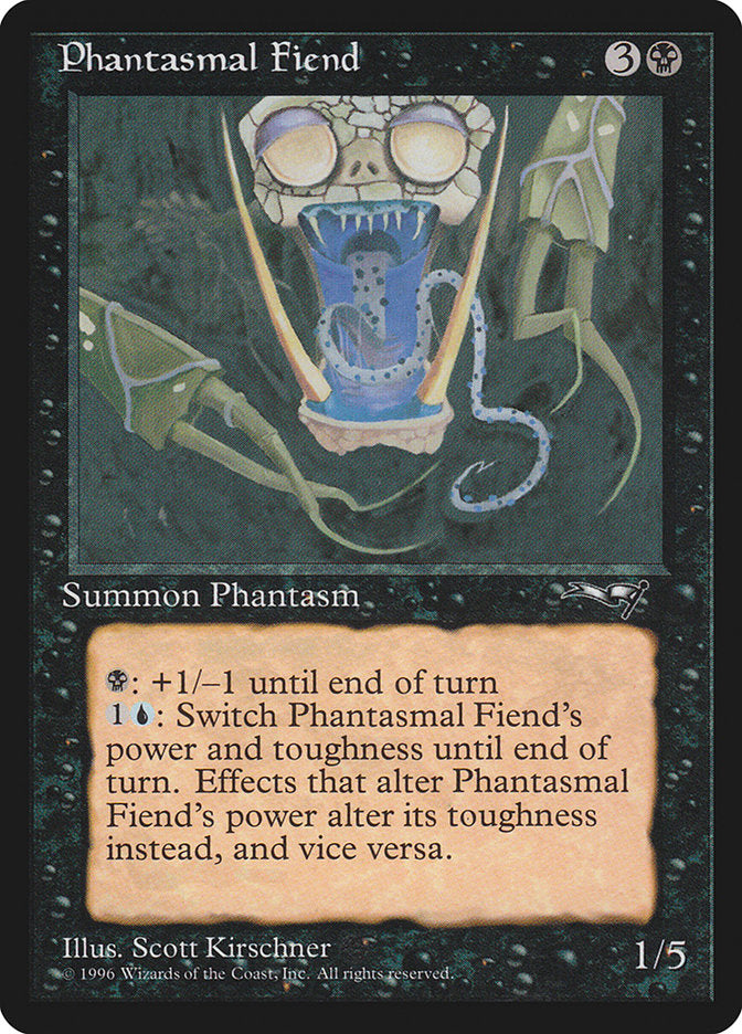 Phantasmal Fiend (Dark Green Background) [Alliances] | Card Citadel