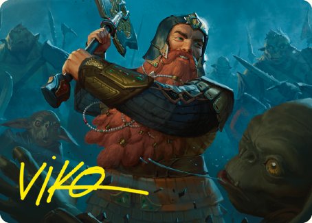 Gimli, Counter of Kills Art Card (10/81) [The Lord of the Rings: Tales of Middle-earth Art Series] | Card Citadel