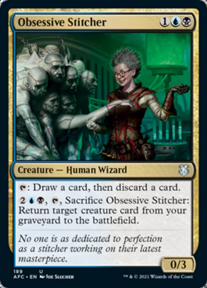 Obsessive Stitcher [Dungeons & Dragons: Adventures in the Forgotten Realms Commander] | Card Citadel