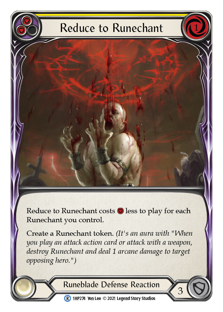 Reduce to Runechant (Yellow) [1HP274] | Card Citadel