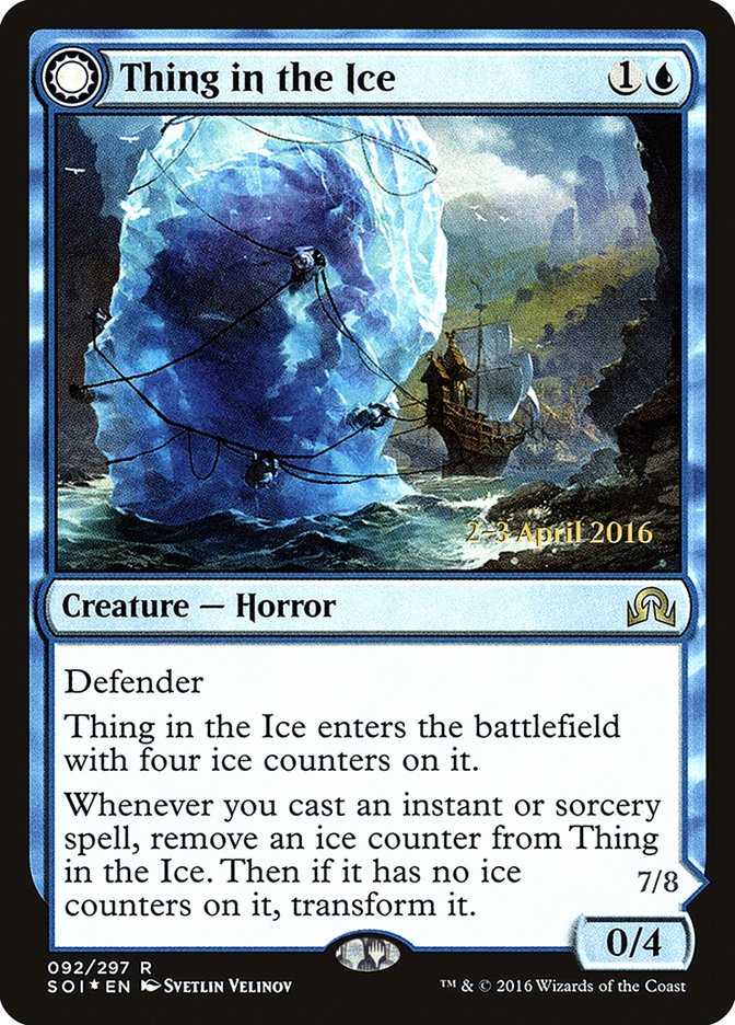 Thing in the Ice // Awoken Horror [Shadows over Innistrad Promos] | Card Citadel
