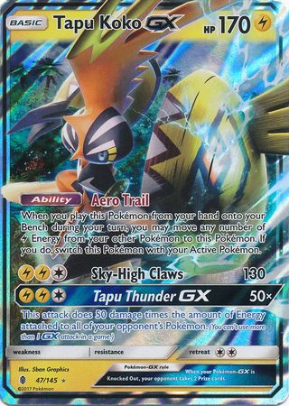 Tapu Koko GX (47/145) (Jumbo Card) [Sun & Moon: Guardians Rising] | Card Citadel