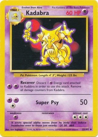 Kadabra (32/102) [Base Set Unlimited] | Card Citadel