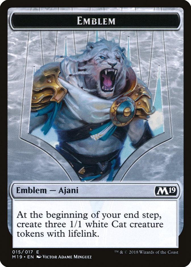Ajani, Adversary of Tyrants Emblem [Core Set 2019 Tokens] | Card Citadel