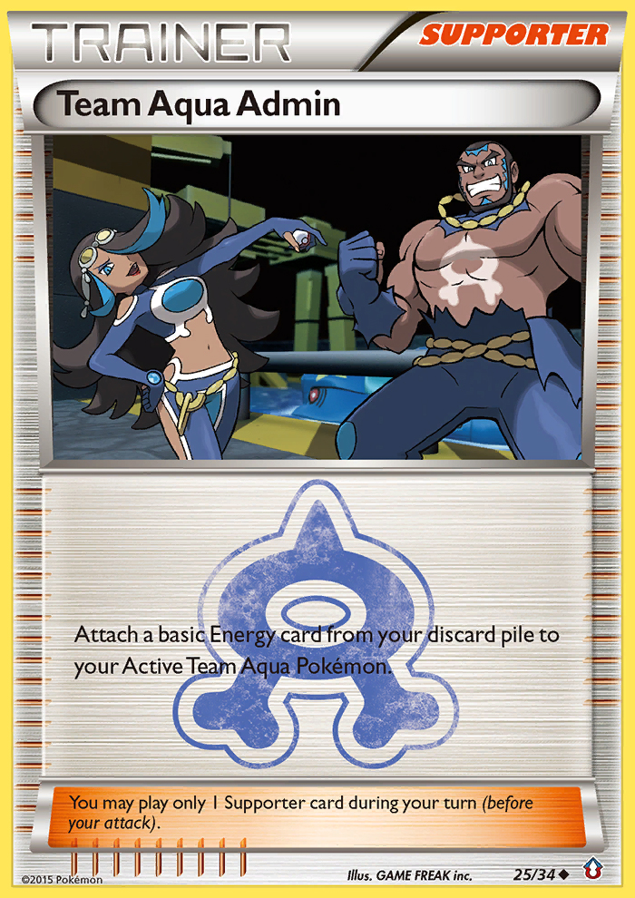 Team Aqua Admin (25/34) [XY: Double Crisis] | Card Citadel
