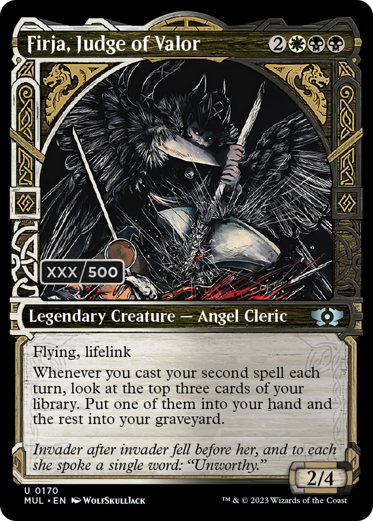 Firja, Judge of Valor (Serialized) [Multiverse Legends] | Card Citadel