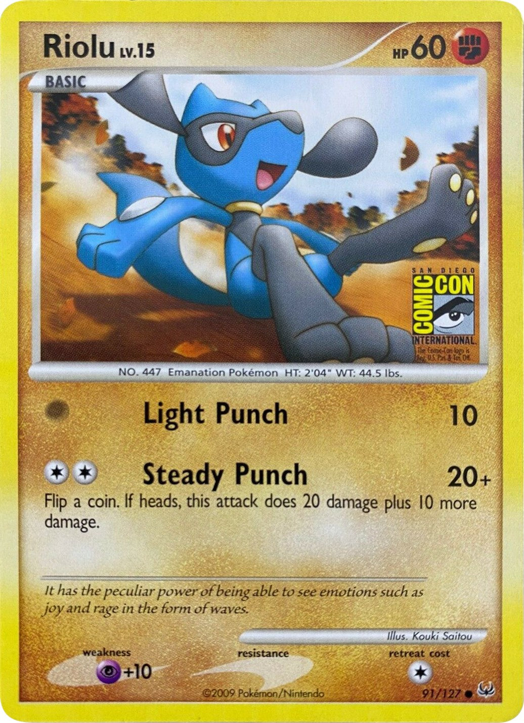 Riolu (91/127) (SDCC 2009) [Platinum: Base Set] | Card Citadel