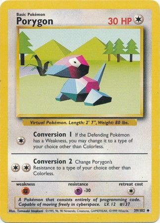 Porygon (39/102) [Base Set Unlimited] | Card Citadel