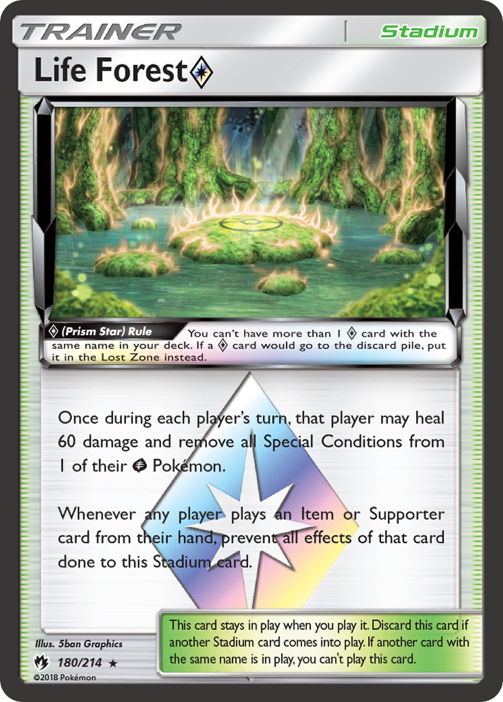 Life Forest (180/214) (Prism Star) [Sun & Moon: Lost Thunder] | Card Citadel