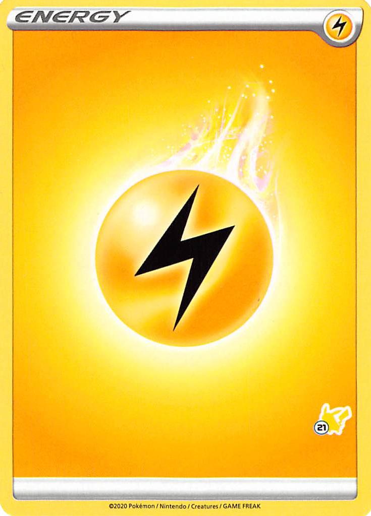 Lightning Energy (Pikachu Stamp #21) [Battle Academy 2022] | Card Citadel