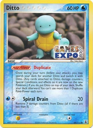Ditto (64/113) (Games Expo Exclusive) [EX: Delta Species] | Card Citadel