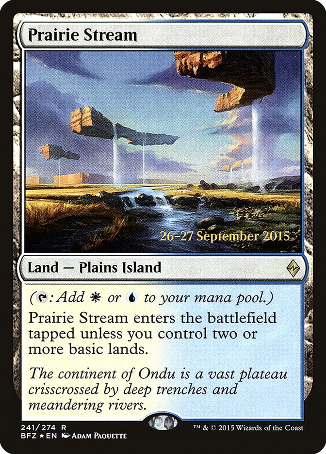 Prairie Stream (Prerelease Promo) [Battle for Zendikar Prerelease Promos] | Card Citadel