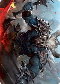 Frenzied Raider Art Card (Gold-Stamped Signature) [Kaldheim: Art Series] | Card Citadel