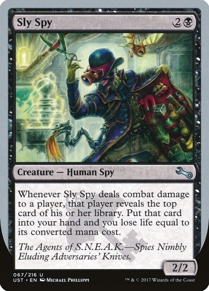 Sly Spy ("Spies Nimbly Eluding Adversaries' Knives") [Unstable] | Card Citadel