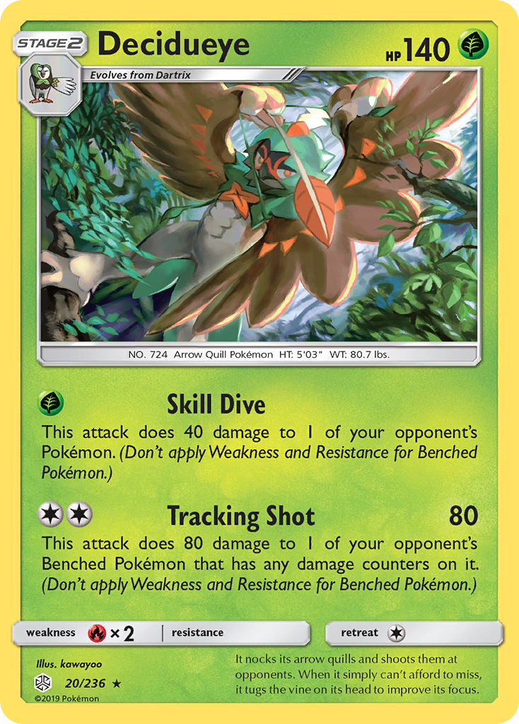 Decidueye (20/236) [Sun & Moon: Cosmic Eclipse] | Card Citadel