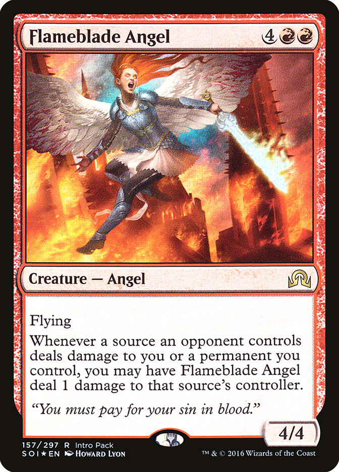 Flameblade Angel [Shadows over Innistrad Promos] | Card Citadel