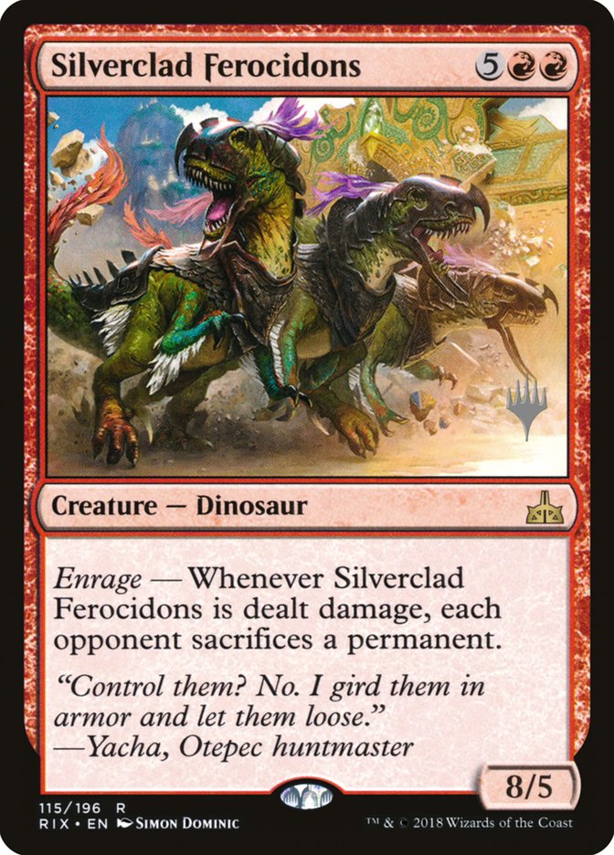 Silverclad Ferocidons [Rivals of Ixalan Promos] | Card Citadel