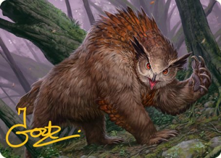 Owlbear Art Card (Gold-Stamped Signature) [Dungeons & Dragons: Adventures in the Forgotten Realms Art Series] | Card Citadel