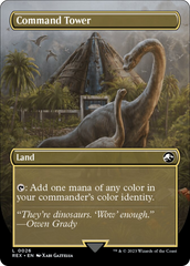 Command Tower // Commander Tower (Borderless) [Jurassic World Collection] | Card Citadel