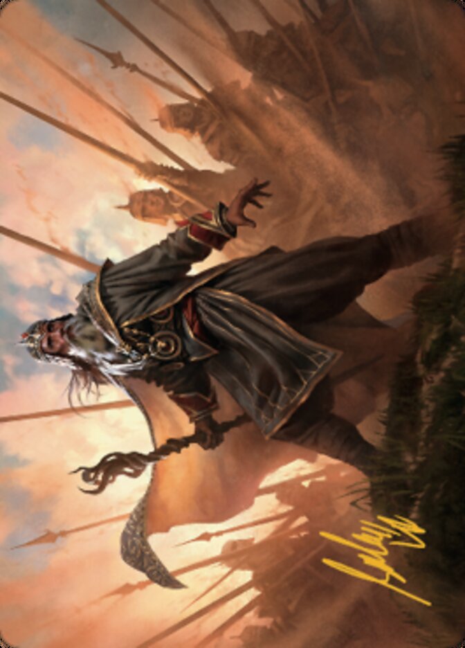 Hazezon, Shaper of Sand Art Card (Gold-Stamped Signature) [Dominaria United Art Series] | Card Citadel