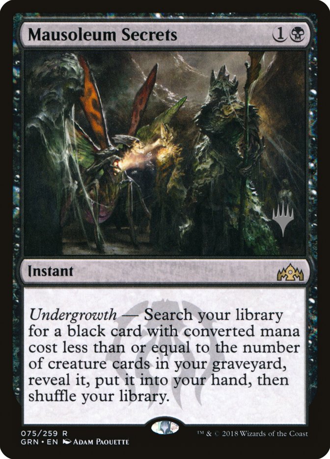 Mausoleum Secrets [Guilds of Ravnica Promos] | Card Citadel