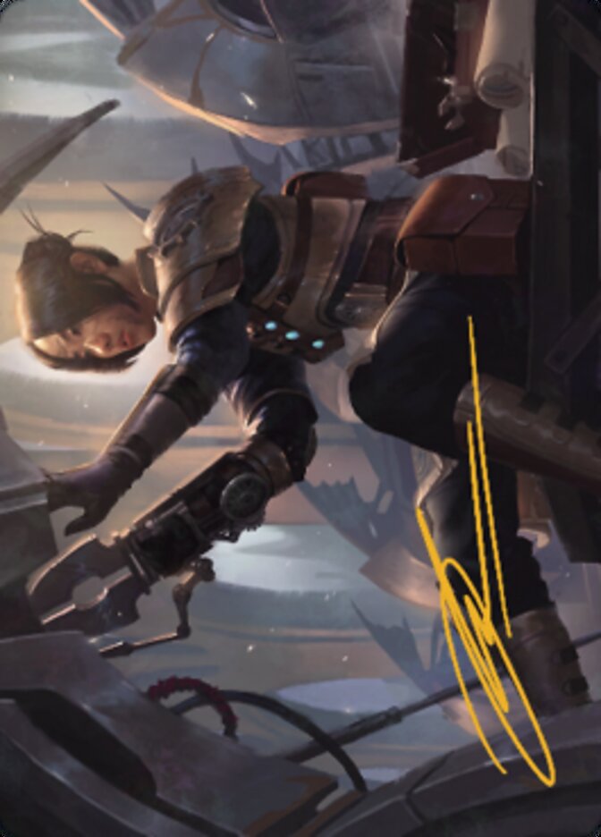 Thopter Mechanic Art Card (Gold-Stamped Signature) [The Brothers' War Art Series] | Card Citadel