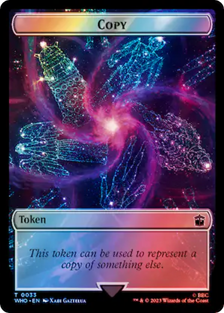 Copy // Mutant Double-Sided Token (Surge Foil) [Doctor Who Tokens] | Card Citadel